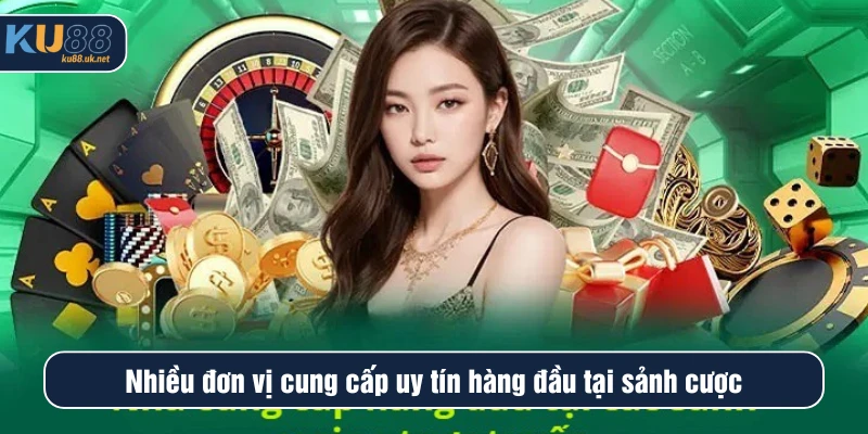 Nhiều đơn vị cung cấp uy tín hàng đầu tại sảnh cược