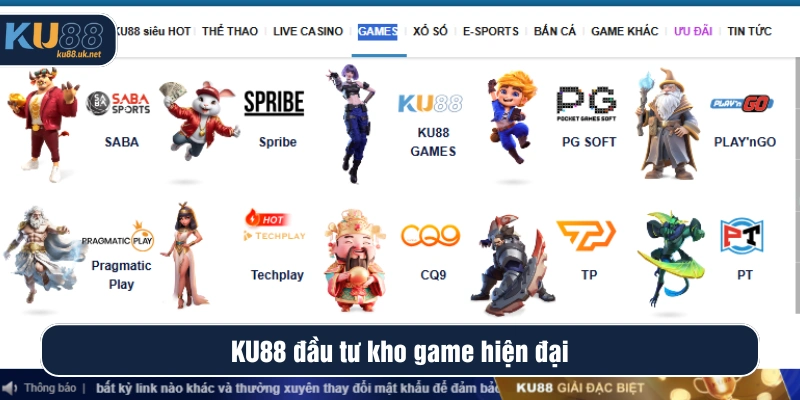 Tham gia KU 88 tận hưởng nhiều trò chơi chất lượng